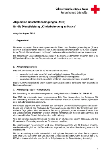 Allgemeine Geschäftsbedingungen (AGB) für die DienstleistungKBH